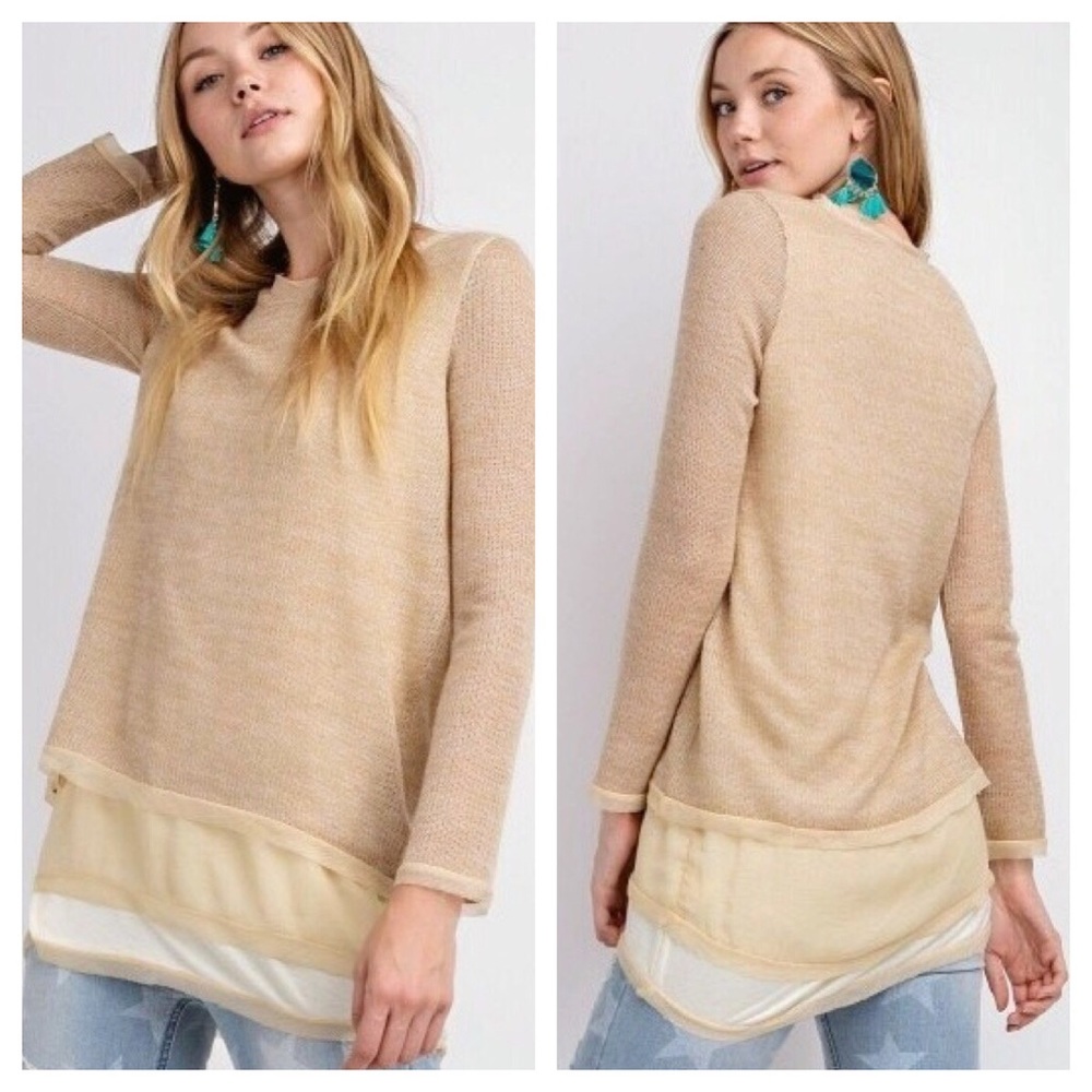 Ultra Soft Layered Tunic Sweater